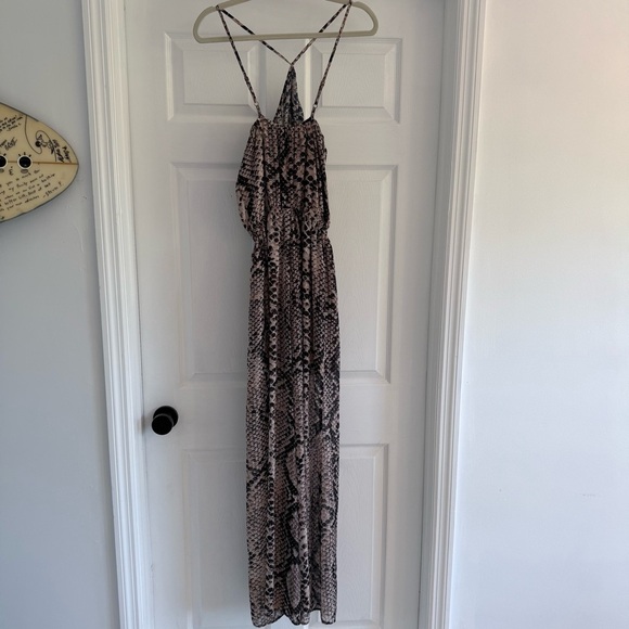 SHOW ME YOUR MUMU Snake Print Wide Leg Jumpsuit Boho Festival Vacation Chic XS - Picture 9 of 13